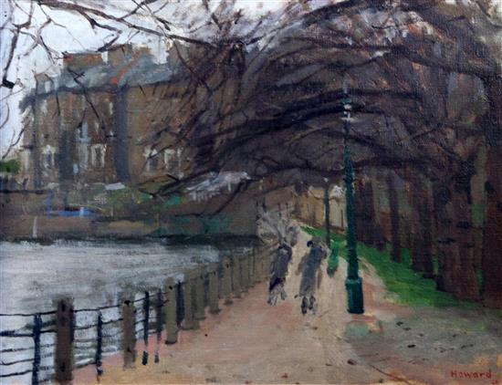 § Ken Howard R.A. (b.1932) Hampstead Heath 12 x 16in.